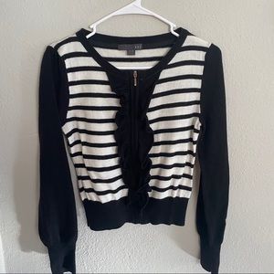 Black + White Striped Sweater